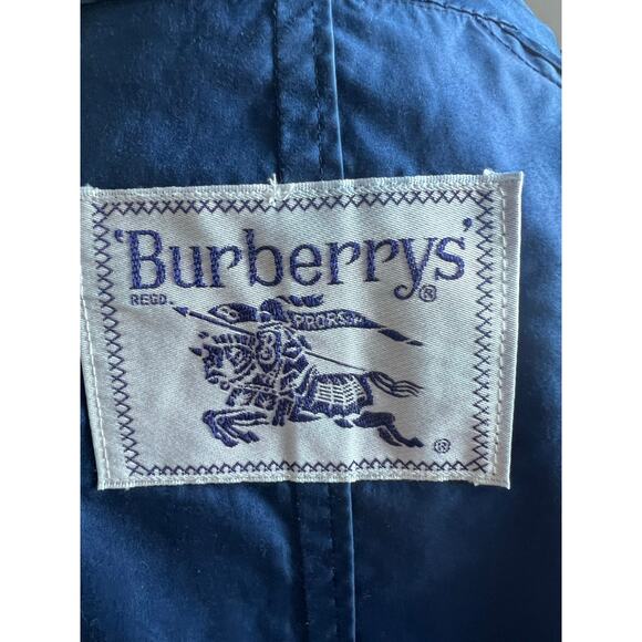 Burberry Kensington Lightweight Long Navy Belted Double Breasted Trench Coat L - Picture 11 of 13